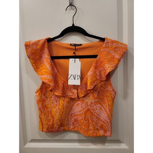 ZARA Paisley Knit Top - Picture 2 of 7